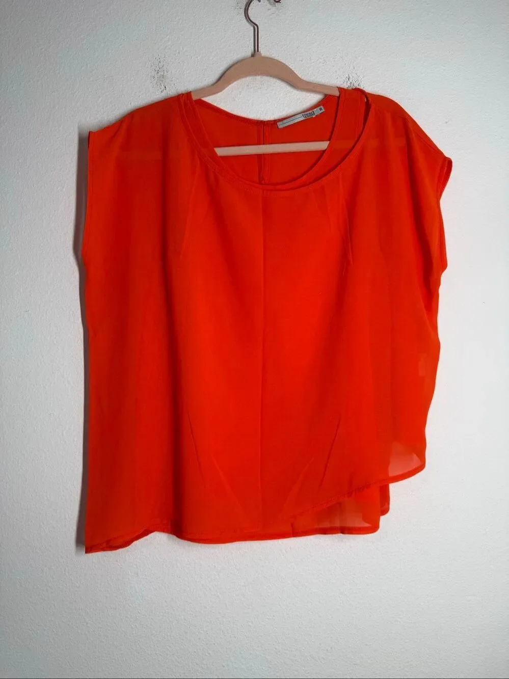 Trend New Fashion Trend Orange Layered Two Piece Top Set Size 36/US 6